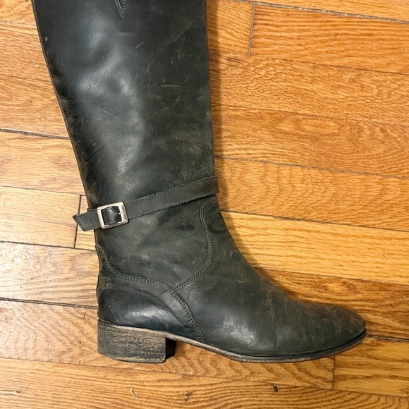 CHARLES DAVID Vintage Riding Boot. Black. Red Zip. The Rowdy. Women’s Size 9. - Picture 15 of 16